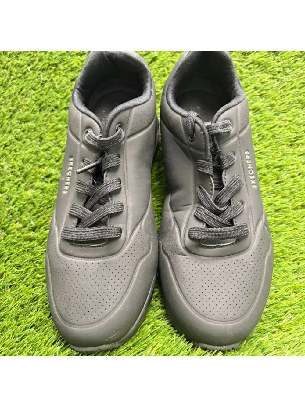 Skechers Uno-Stand on Air Womens Size 7.5D Black Athletic Running Shoes Sneakers